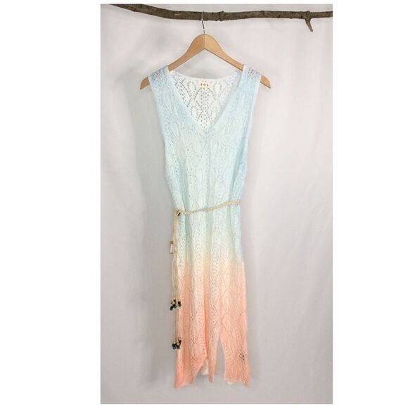 OMBRE hand dip tie-dye sleeveless midi Dress - Picture 14 of 16